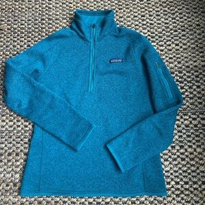Patagonia Better Sweater 1/4 Zip Teal Pullover Medium M